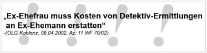 erstattung von Detektiv-Kosten 3